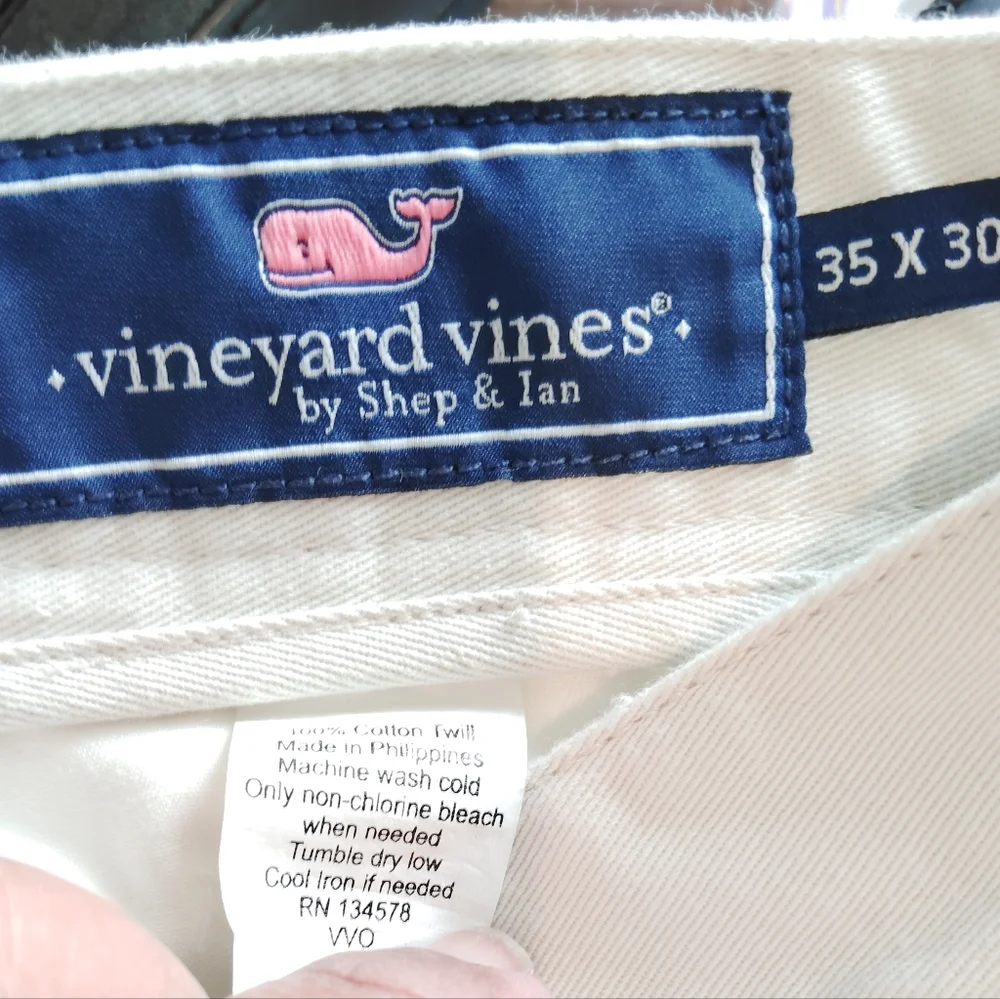 Vineyard‎ Vines Classic Cream Khaki Pants sz 35